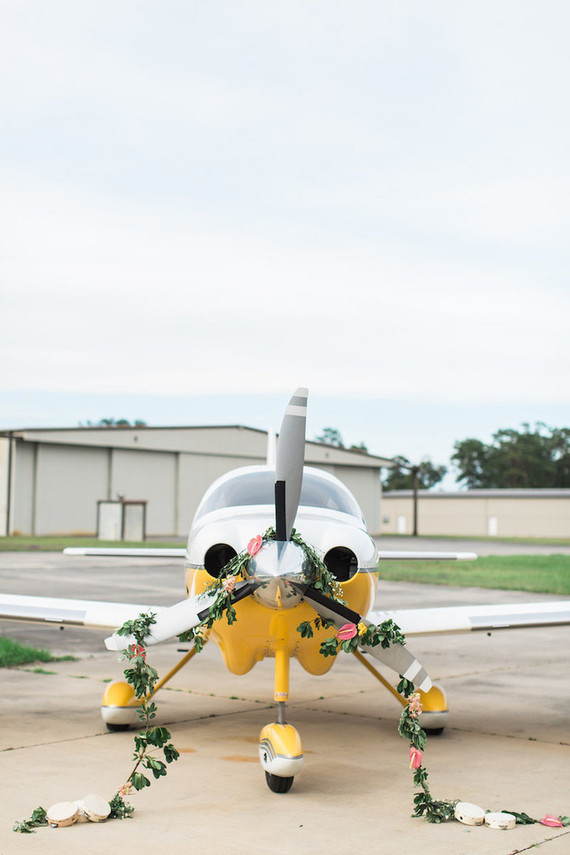 Airplane hanger wedding