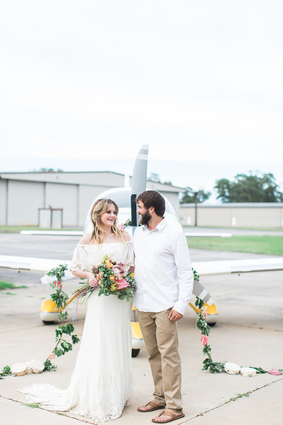 Airplane hanger wedding