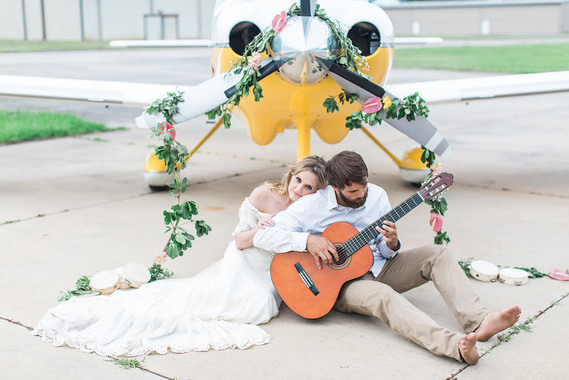 Airplane hanger wedding