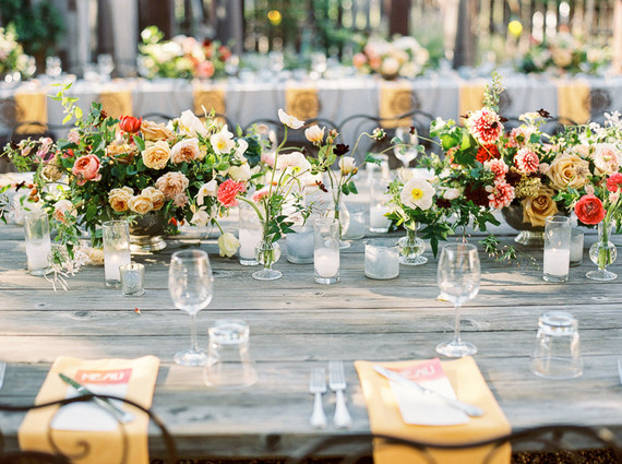 Rustic wedding tablescape