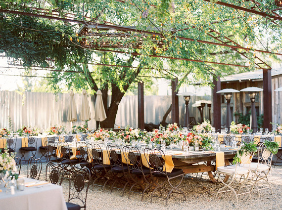 Outdoor wedding reception