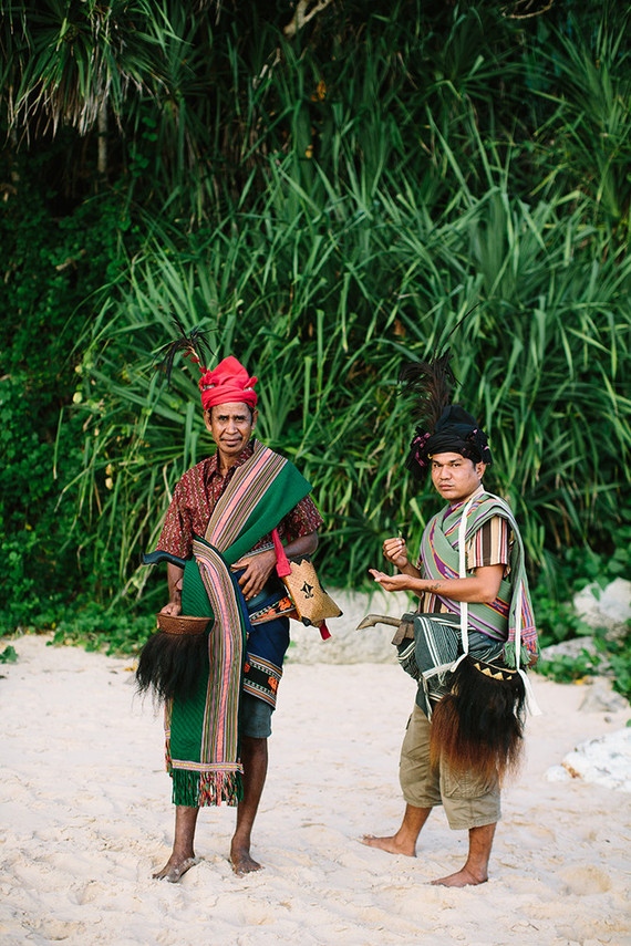 Indonesian island wedding ceremony