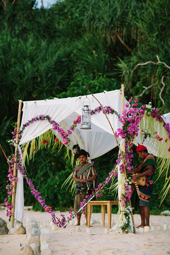 Indonesian island wedding ceremony