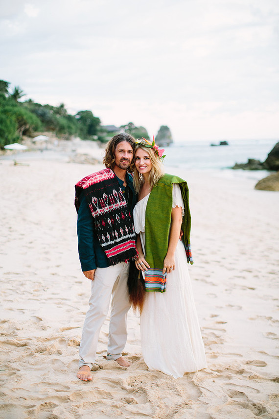 Indonesian island wedding portrait