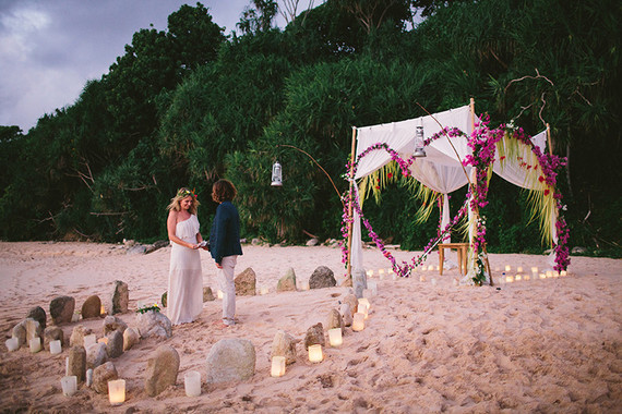 Indonesian island wedding ceremony