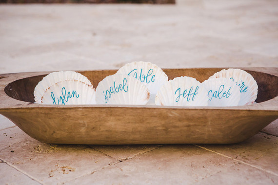 Sea shell escort cards Inspiration