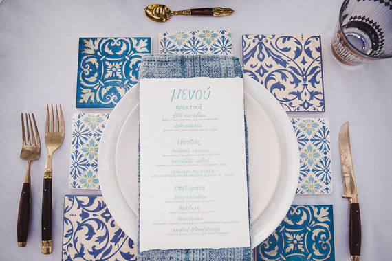 Wedding menu