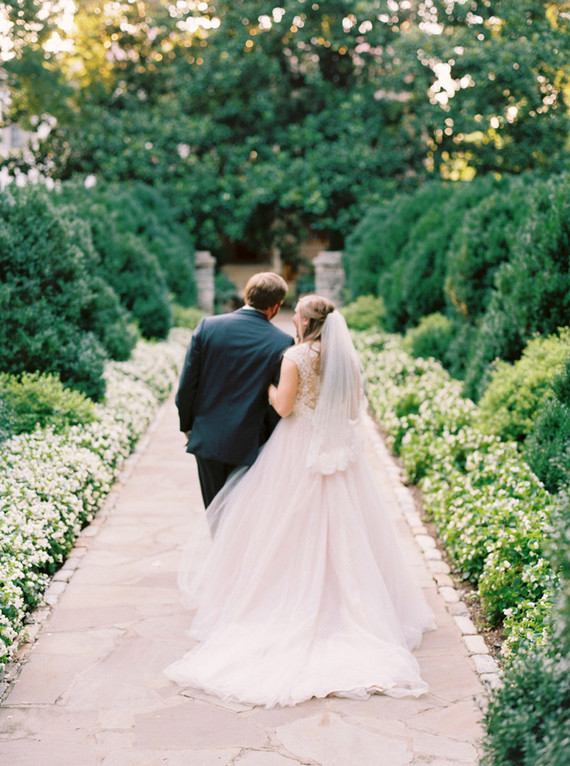 Outdoor wedding portrait