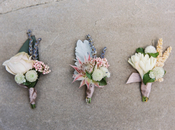 Summer wedding boutonnières