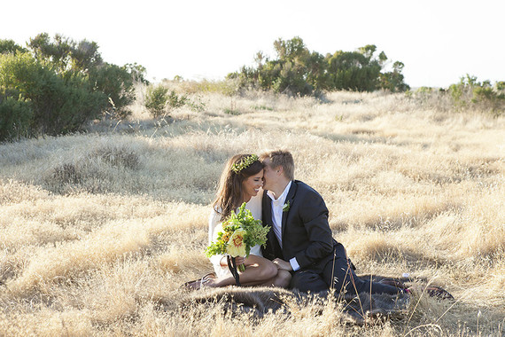 Outdoor wedding portrait