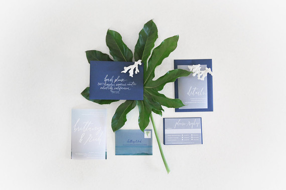 Blue invitation suite