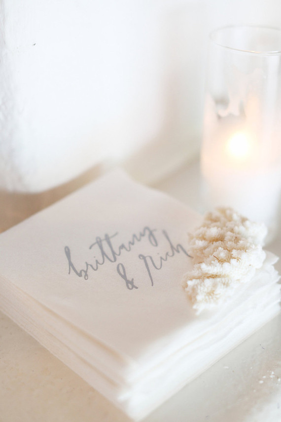 Monogrammed napkins