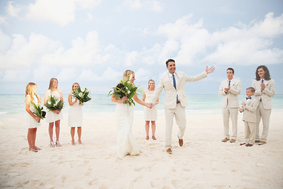 Beach wedding ceremony