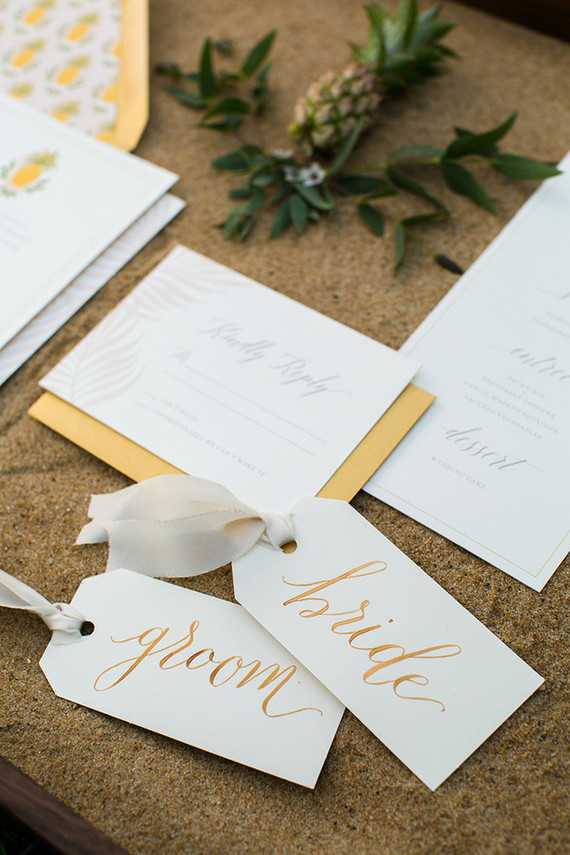 Gold name cards