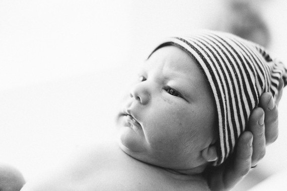 black and white newborn photos
