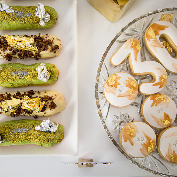 Modern gold birthday party Inspiration