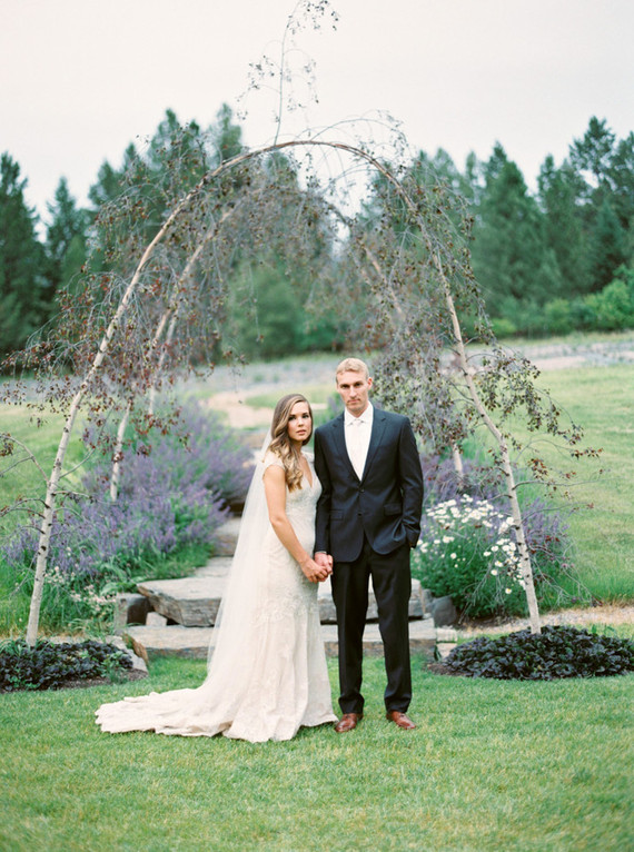 Outdoor wedding portrait