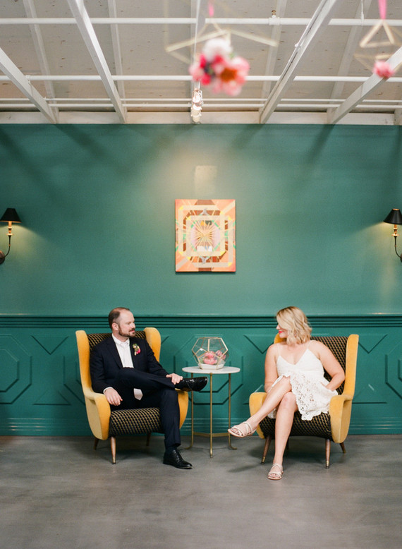 Modern wedding portrait