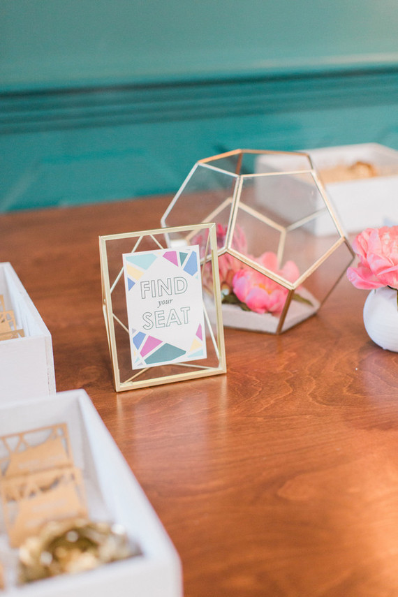 Modern wedding signage