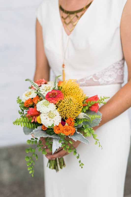 Summer bridal bouquet