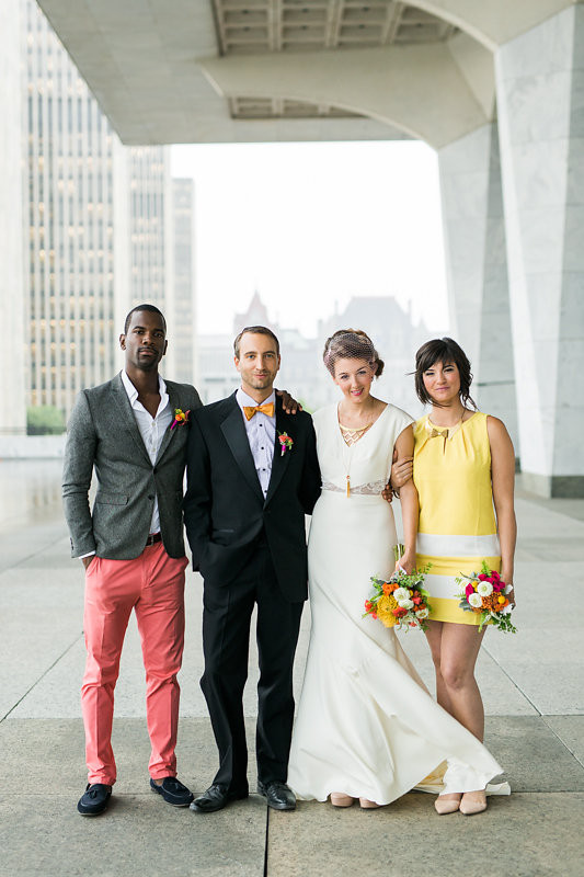 Wedding party portrait