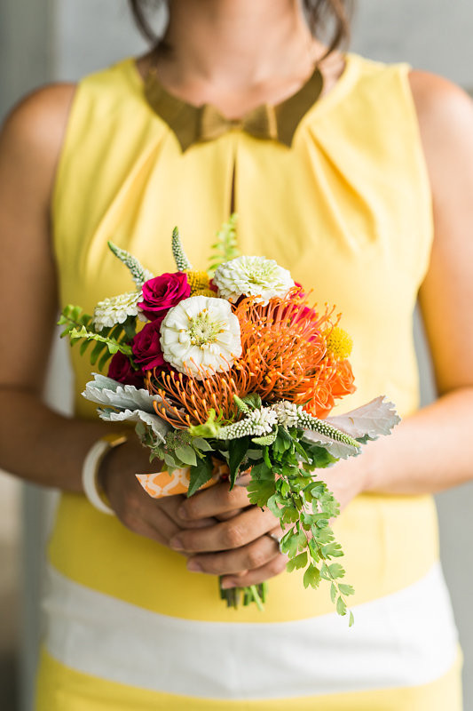 Summer bridesmaid bouquet