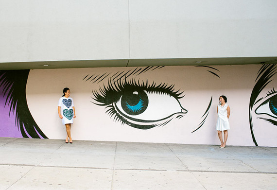 Modern wedding portrait