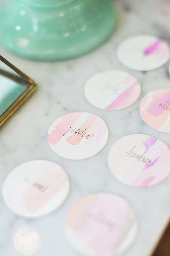 watercolor place cards Inspiration