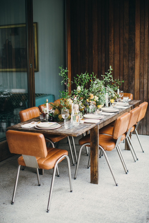 Rustic wedding tablescape
