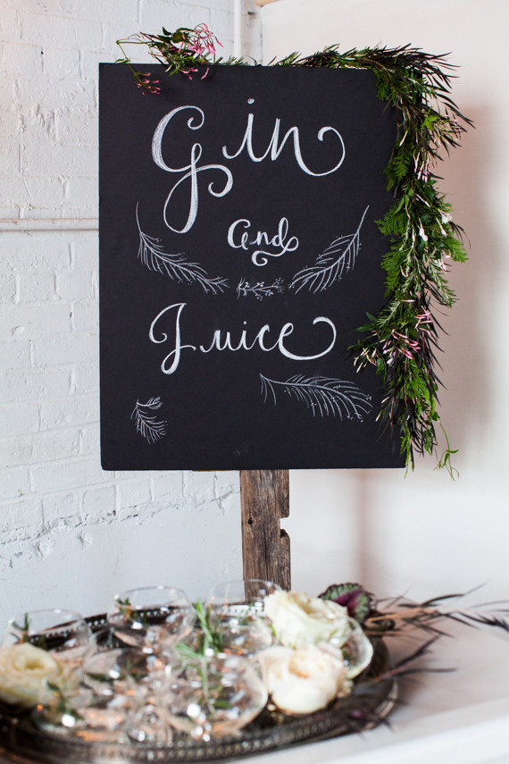 Chalkboard signage