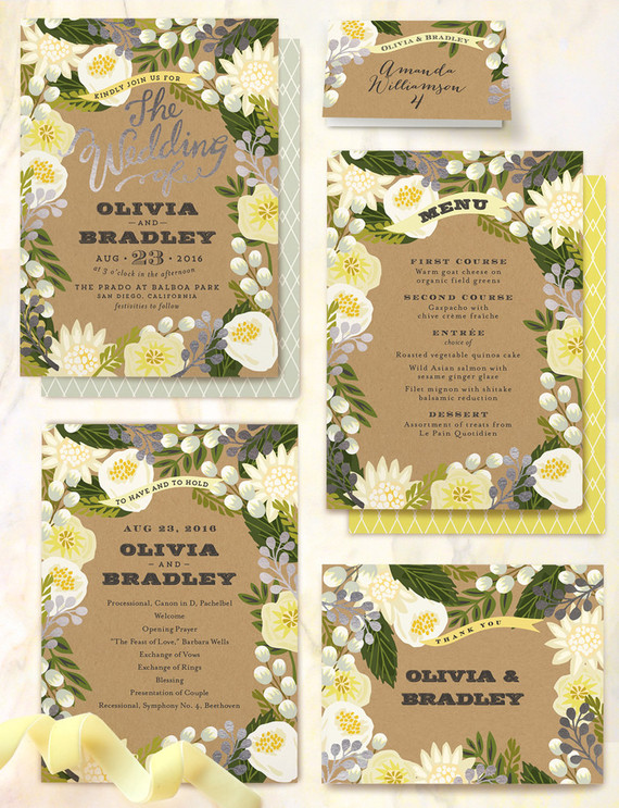 Minted wedding suite