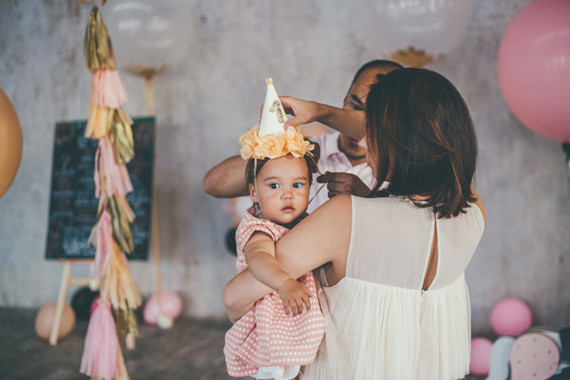 blush and gold first birthday