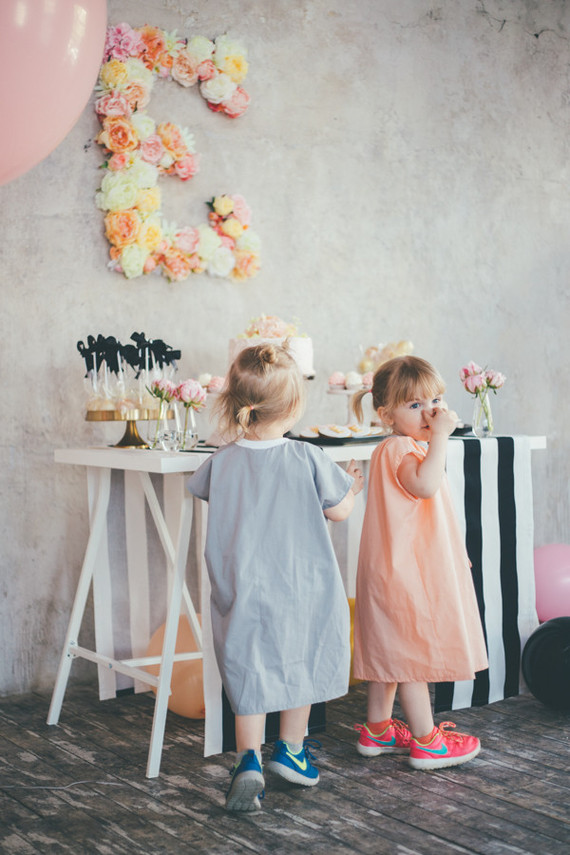 blush and gold first birthday