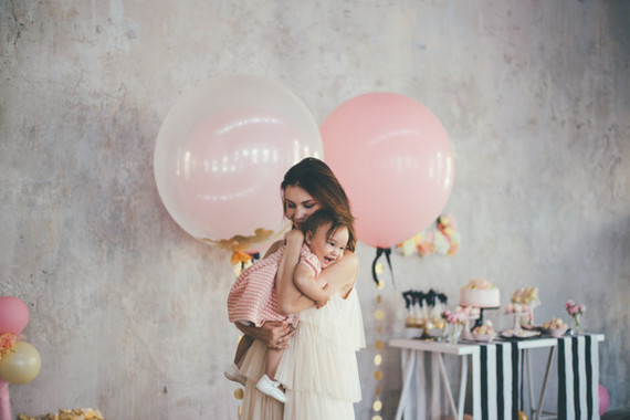 blush and gold first birthday