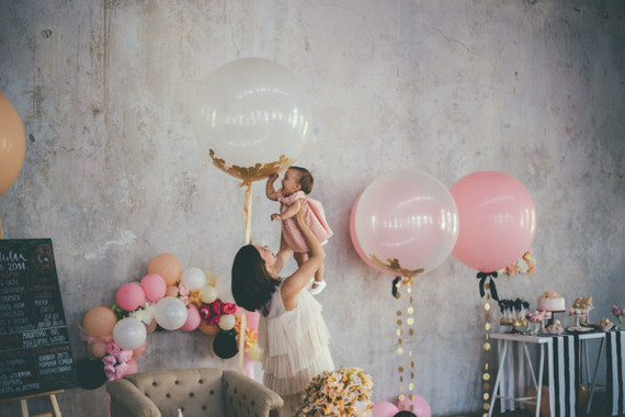 blush and gold first birthday
