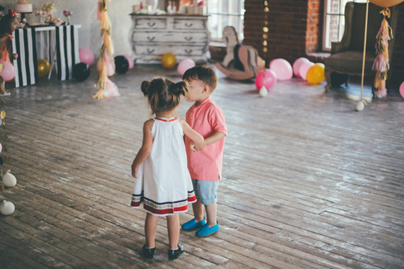 blush and gold first birthday