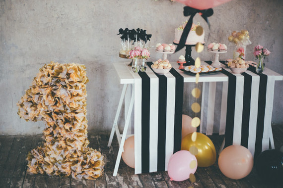 blush and gold first birthday Inspiration