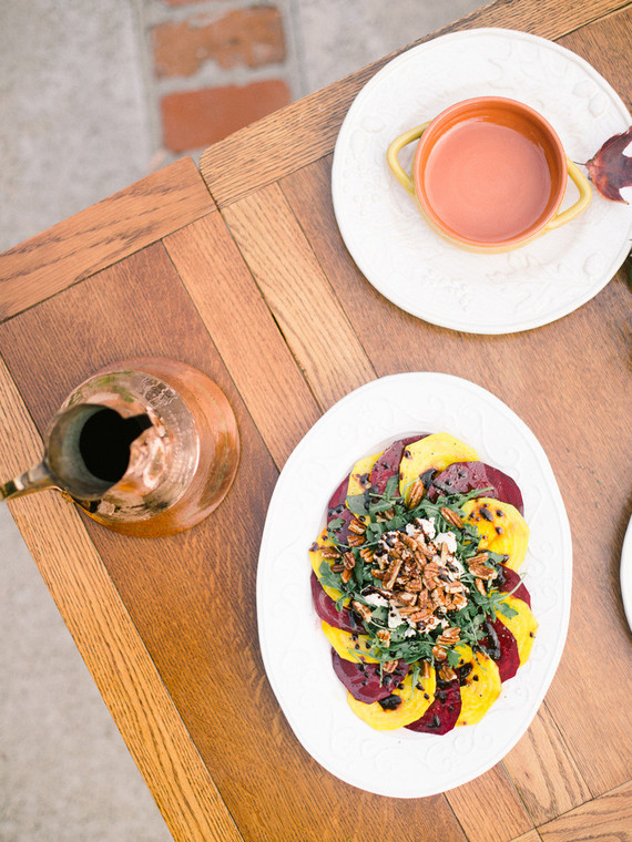 At home fall engagement portrait