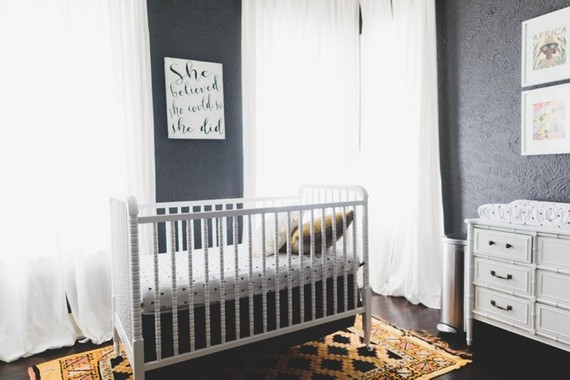 modern girls nursery