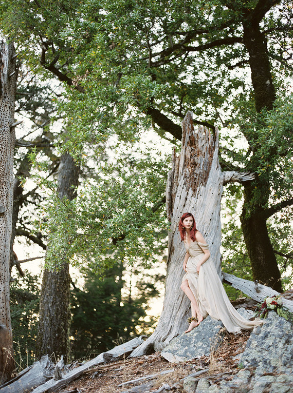 Outdoor bridal portrait