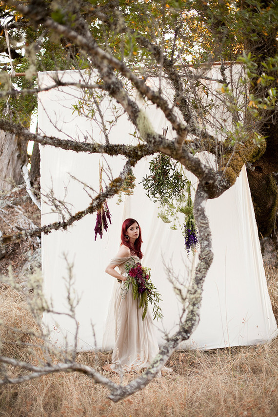 Outdoor bridal portrait