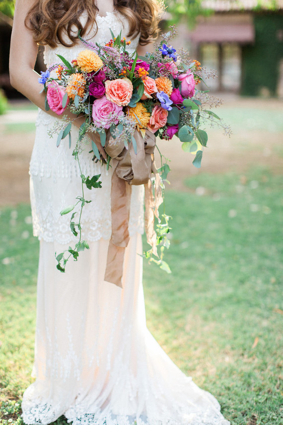 Colorful bridal bouquet