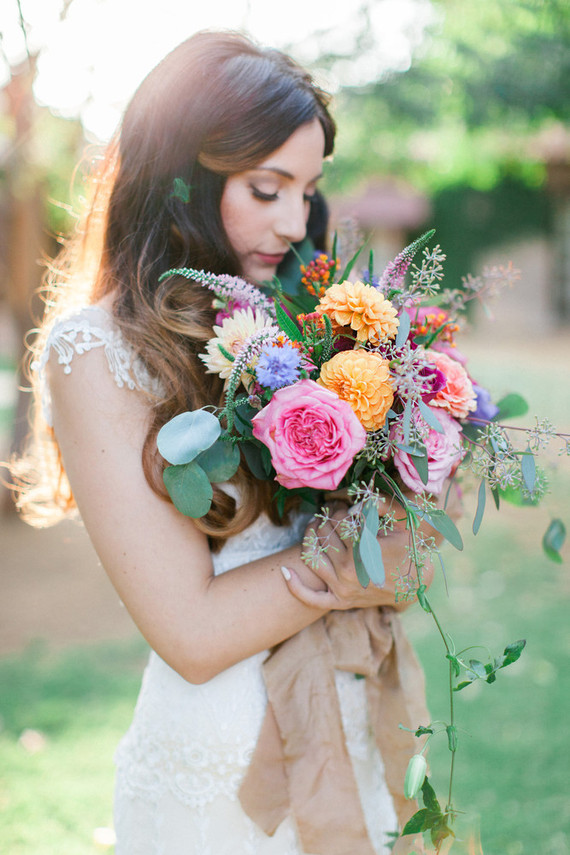 Colorful bridal bouquet