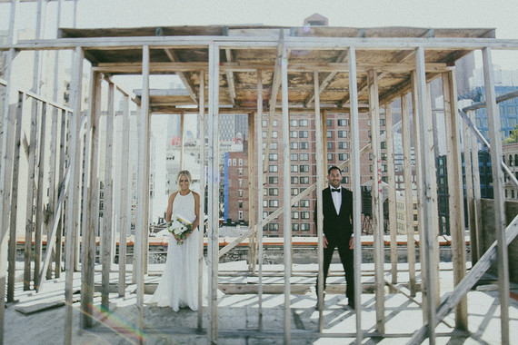 Modern wedding portrait
