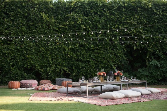 Eclectic outdoor dinner party