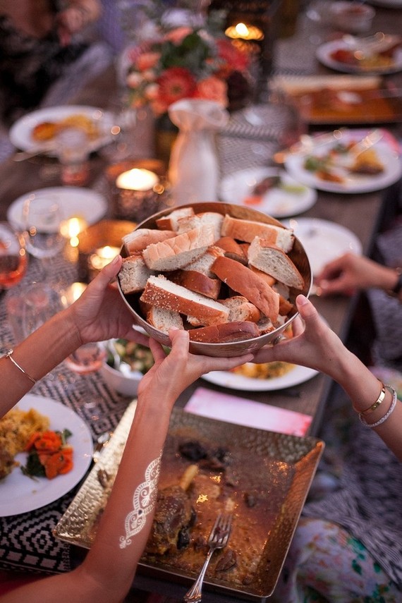 Eclectic outdoor dinner party