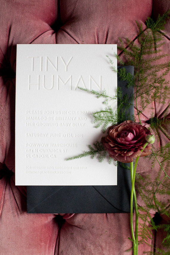 blind emboss invite