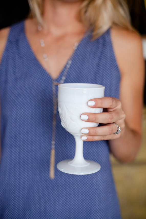 milk glass cup