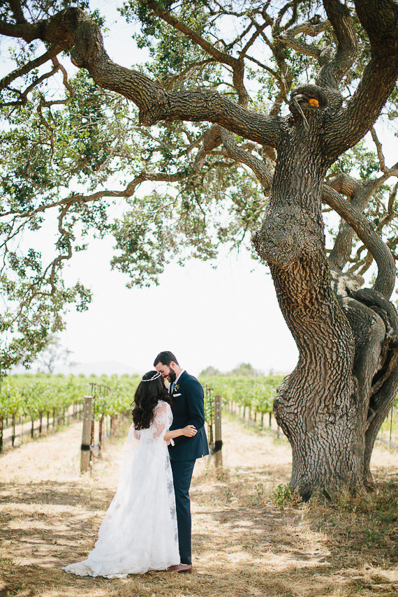 Vineyard wedding portrait