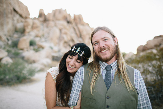 Desert wedding portrait